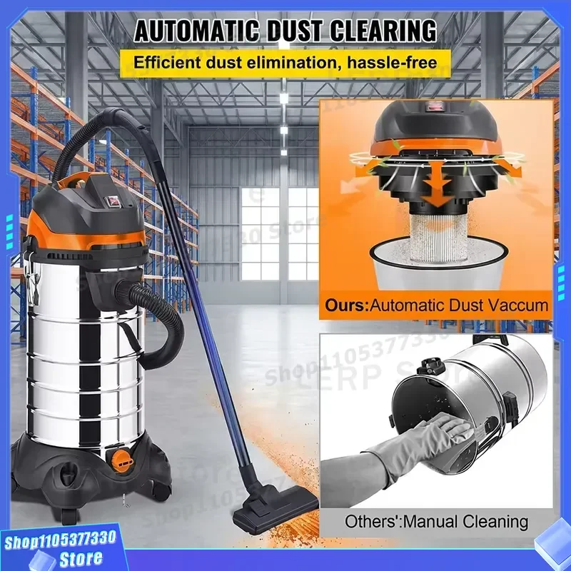 SIPPON 50L Industrial Wet Dry Vacuum Cleaner High Power Three In One Professional Dust Collector For Concrete Grinder Machine