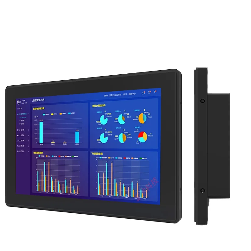 HD 10.1 Inch Industrial Capacitive Open Touch Monitor 1920x1080 Resolution Glass Cover RS232 DC New Price Discount