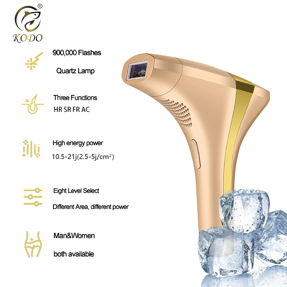 Kodo 2024 High-End-Anpassung Eis laser Haaren tfernung Laser Epilierer permanente IPL schmerzlose Photo pilator 4 in 1 Gesicht und Körper
