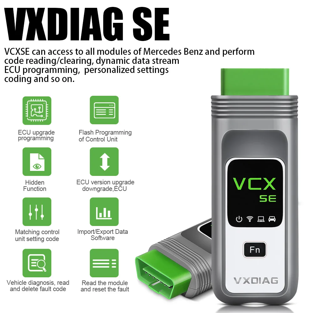 2023.09 VXDIAG VCX SE for Benz Support Offline Coding/Remote Diagnosis with Free Donet Authorization & 500GB Software HDD