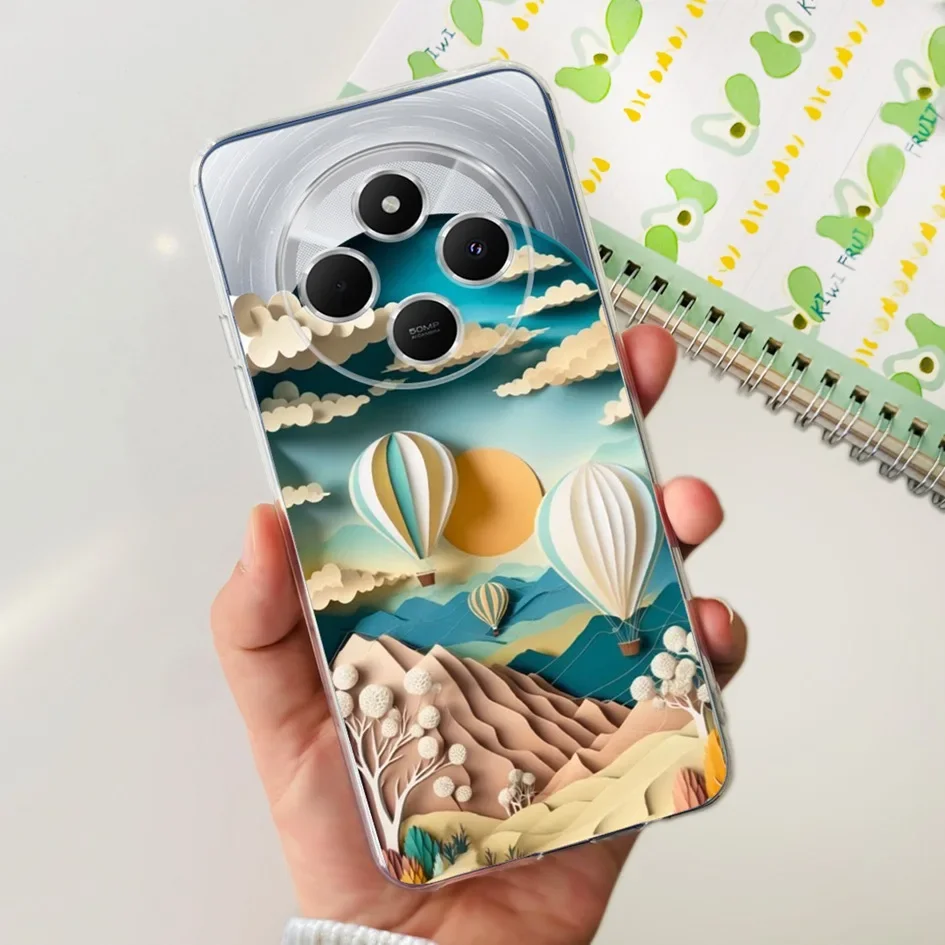 For Xiaomi Poco C75 Case 2024 New Stylish Flower Soft Transparent Silicone Phone Cover For Xiaomi Poco C75 4G C 75 PocoC75 Coque