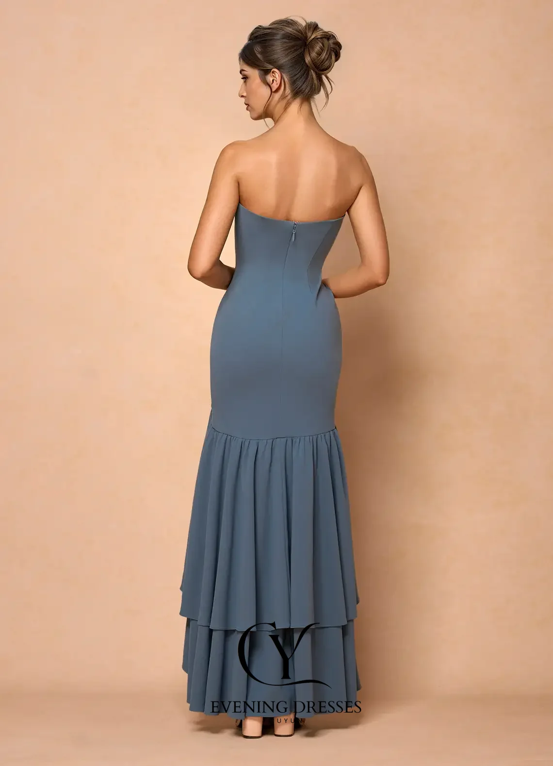 CUYUN فساتين حفلة موسيقية للنساء أشرطة سباغيتي تكدرت فساتين ماكسي مخصصة للنساء فستان الحفلات