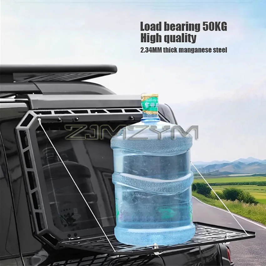 Car Side Window Organizer With Foldable Table Tray For Great Wall TANK 300 Metal Mesh Storage Rack Organizer Cars Accessories