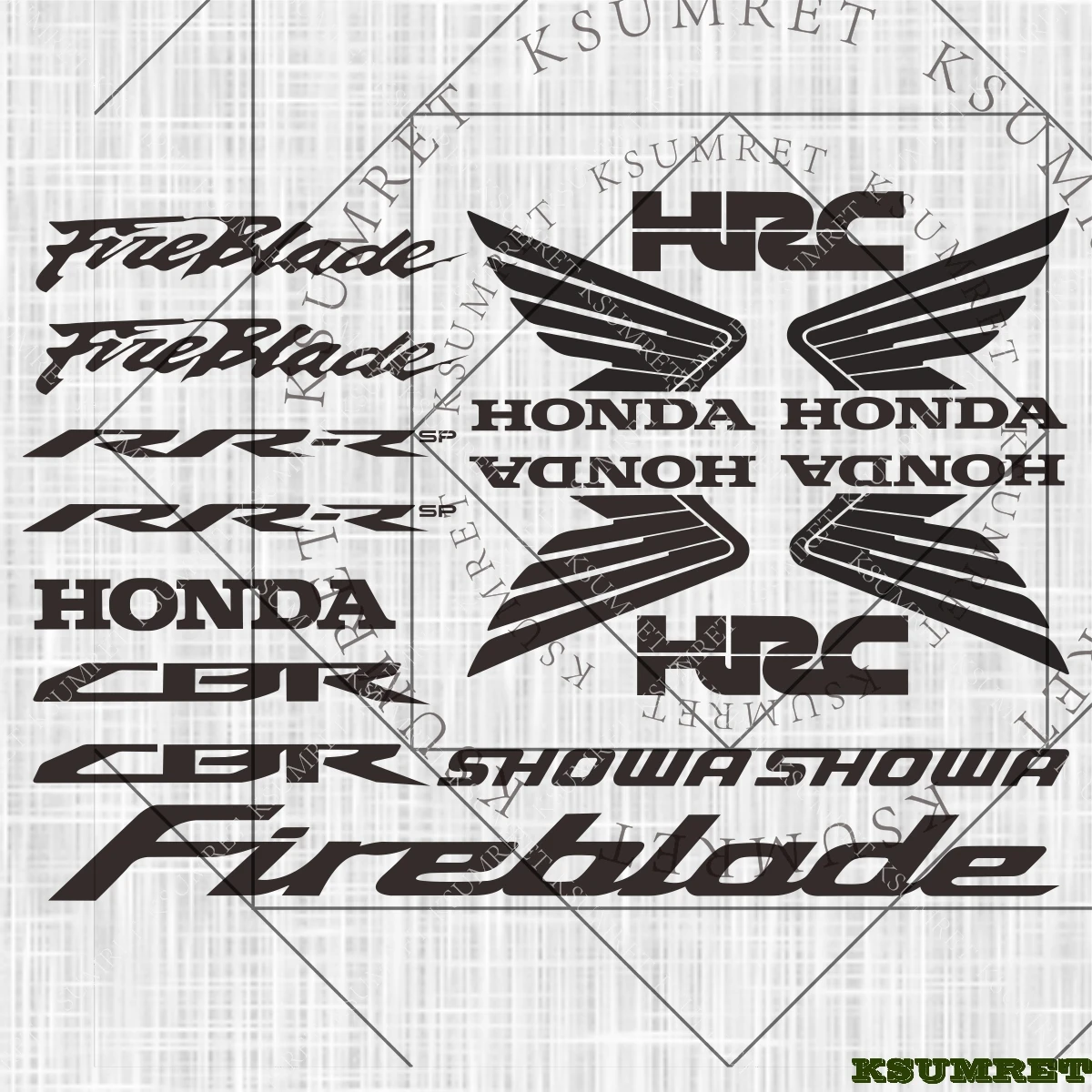 

For Honda Fireblade Motorcycle Stickers CBR1000RR CBR900RR RR-R SP HRC Racing Logo Decal Reflective Waterproof
