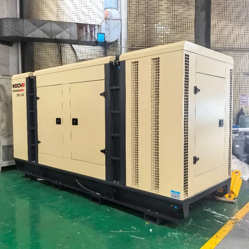 Customized Silent Diesel Generator 160 200KVA Container Type Auto Water Cooled Soundproof Canopy Outdoor Emergency Pow
