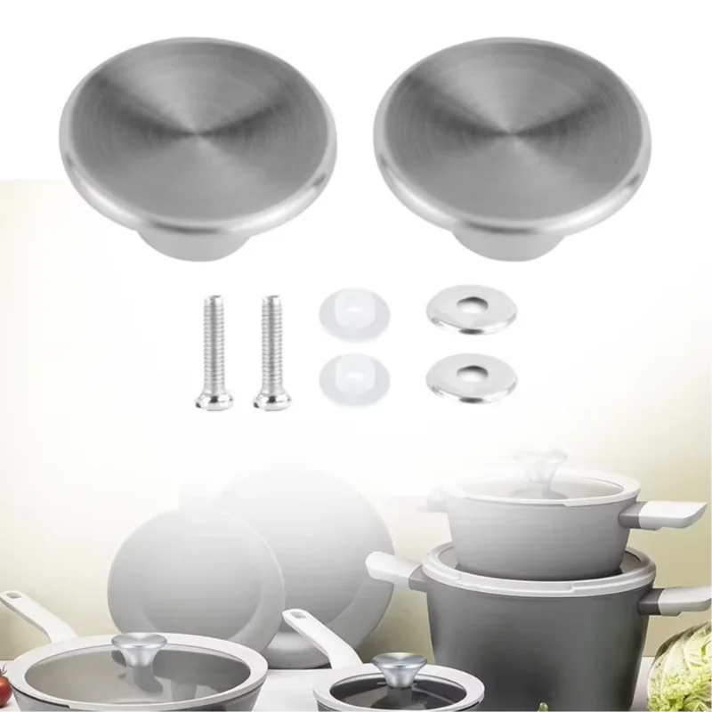 1PCS Stainless Steel Pot Lid Knobs Pot Cover Pot Lid Handle Kitchen Hardware Anti-rust Oven Knob Pot Handle Replacement Kits New