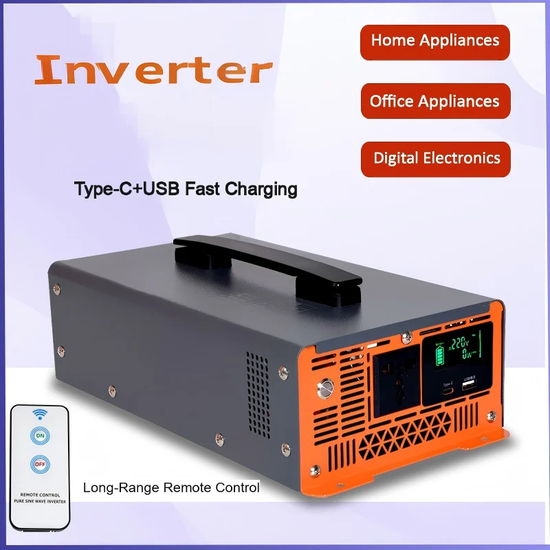 3000W Modified Sine Wave Inverter 12V 24V to 220V 230V DC AC Power Converter for Light Appliances and RV Travel