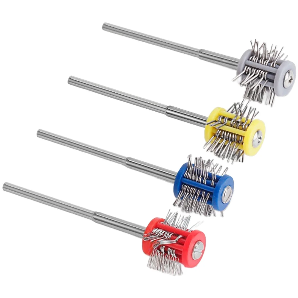 2.35mm Shank Fine Wire Polishing Needle Set Metal Sanding Brushes For Jewelry Making Gold Silver Copper For Surface Burr Removal