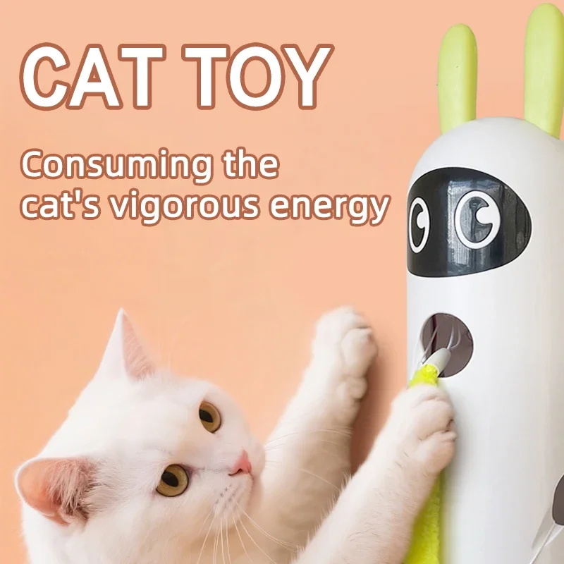 

Smart Motion-Activated Automatic Caterpillar Cat Toy Powerful Suction Cup, Self-Play Interactive Teaser for Cats