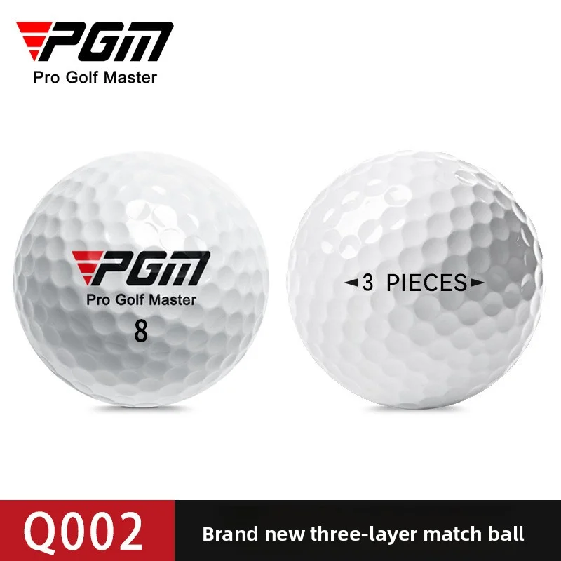 PGM Official 3-Layer Premium Golf Balls Practice Compet Performance Training for Distance Straight Shots Golf Design for Sport