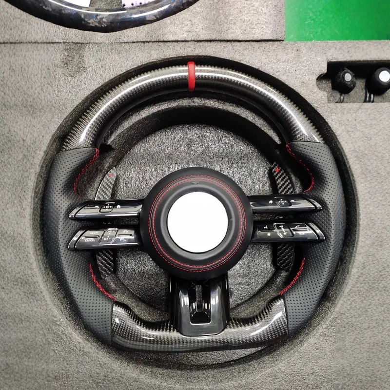 For Mercedes Benz A B C E S Class GLE GL AMG Coupe Old To New Butterfly Steering Wheel Horn Cover Decorative Cover