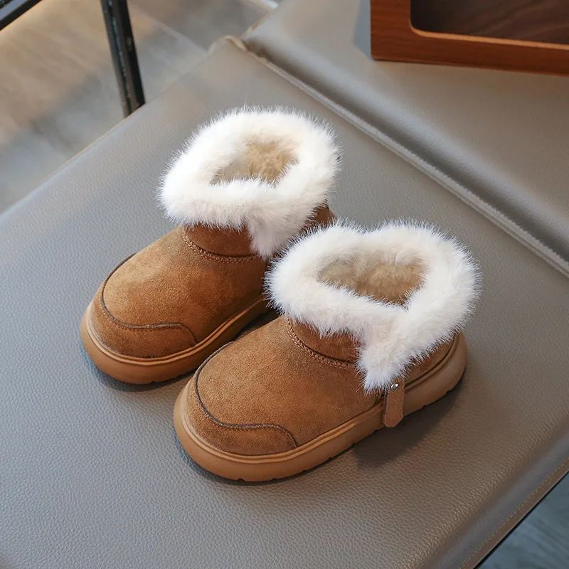 

Сапоги для девочек 2025Зимние новые модные повседневные зимние ботинки для девочек Спортивная обувь для мальчиков Плюшевые толстые хлопковые ботинки для девочек Сапоги принцессы Zapatos Niña