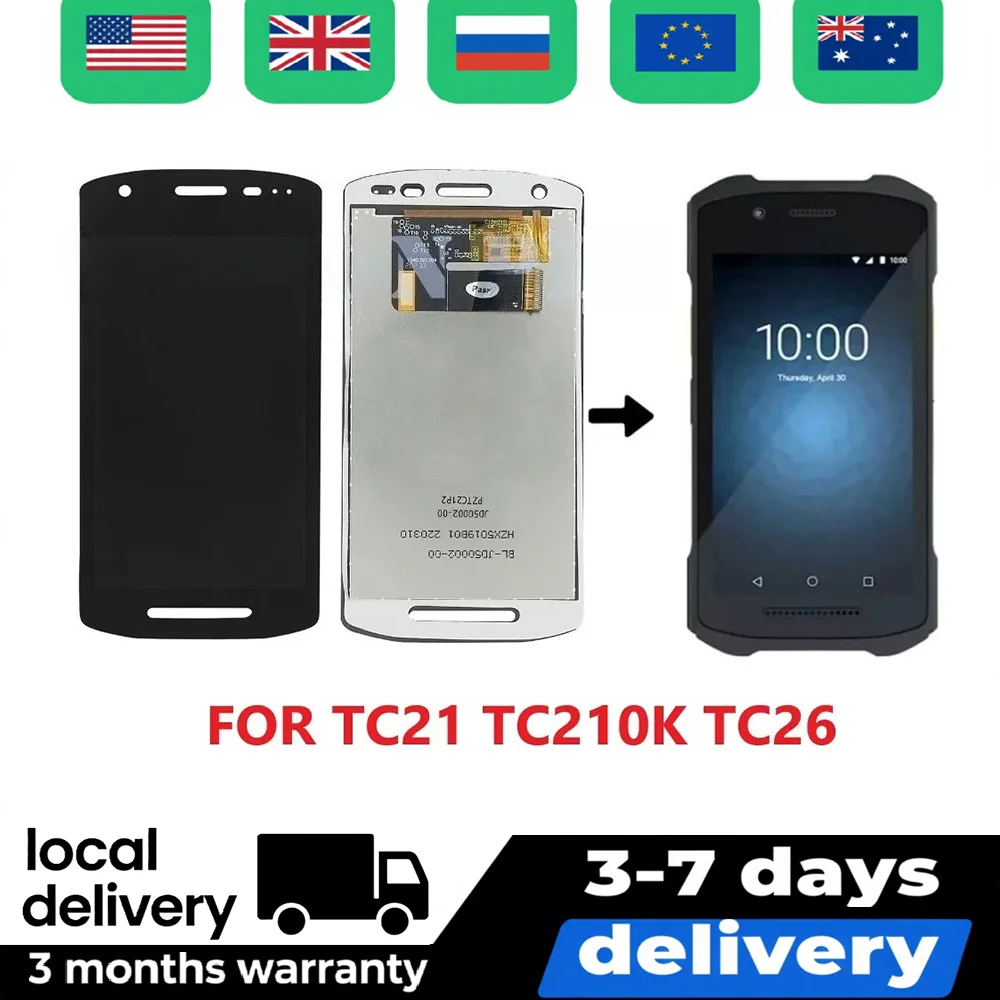 LCD Display Touch Screen Digitizer For Motorola Symbol Zebra TC21 TC210K TC26 TC26AK TC26BK TC26CK TC26DK