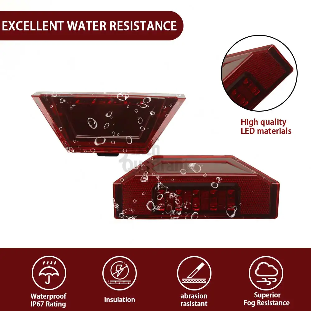 اكسسوارات السيارات 12 فولت LED الخلفية الذيل ضوء 1 زوج ABS الأحمر/الدخان ل باتريوت دفعة RMK Khaos 155 طبعة محدودة 325 2026 # 2412774 #3