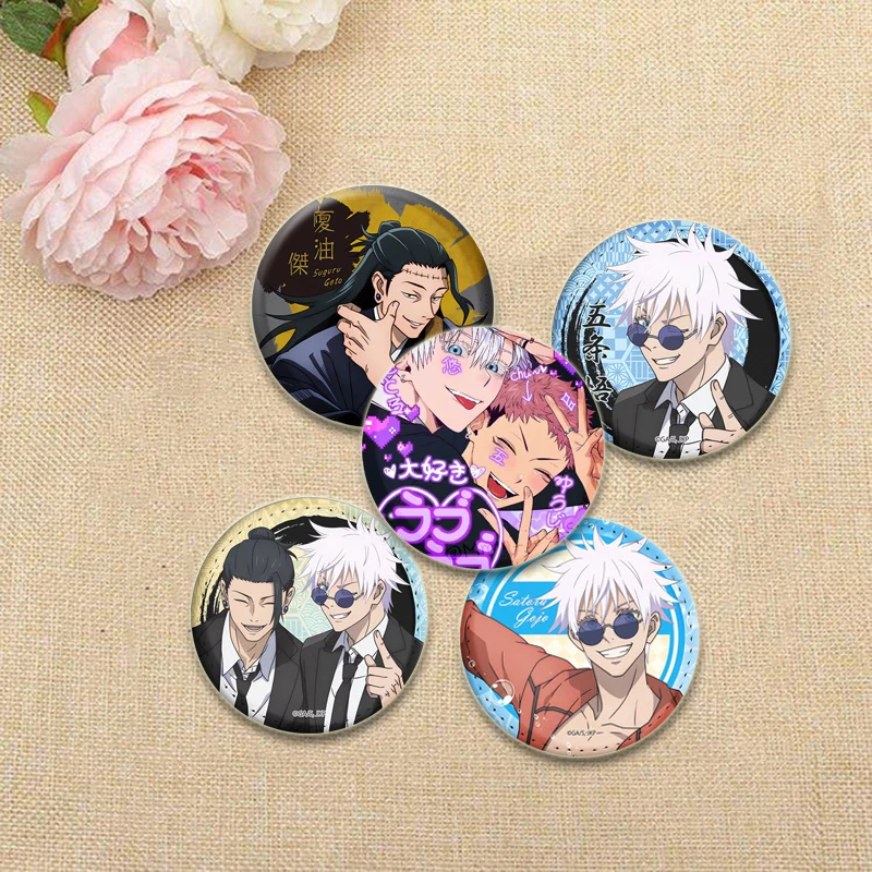 Itadori Yuji/Ryomen Sukuna Cartoon Brooches Anime Handmade Pins Satoru Gojo/Fushiguro Megumi Badge for Backpack Gift Accessory