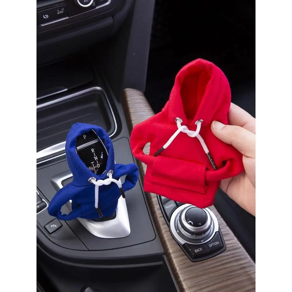 Universal Mini Gear Shift Hoodie Cover Car Gear Handle Sweatshirt Decoration Manual Automatic Shift Lever Protector Accessories