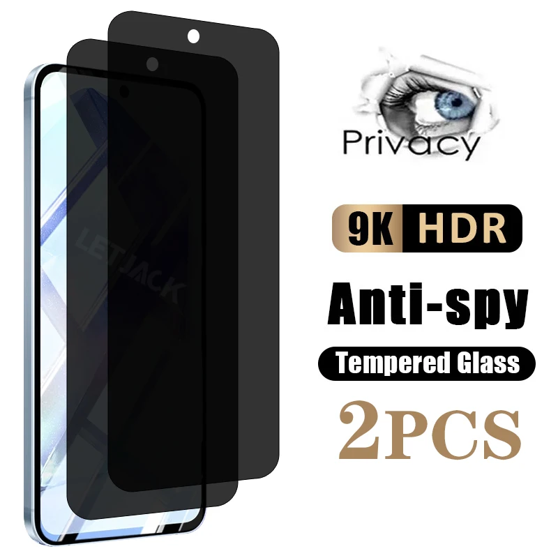 

2Pcs Anti-Spy Glass For Samsung Galaxy A55 A35 A25 A15 A05 A05S Privacy Screen Protectors For Samsung F55 C55 M55 M35 M15 Glass