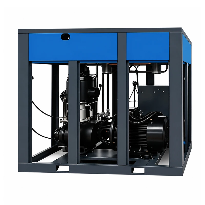 132kW 175HP PM VFD Rotary Screw Air Compressor IE5 Motor Energy Saving 15-30% Vs Fixed Speed Air Cooled Mute Factory Line
