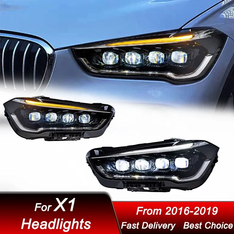 

Pop Car Headlights For BMW X1 F49 2016-2019 New Style LED Headlamp Assembly Upgrade High Configure Projector Lens Accessories Ki