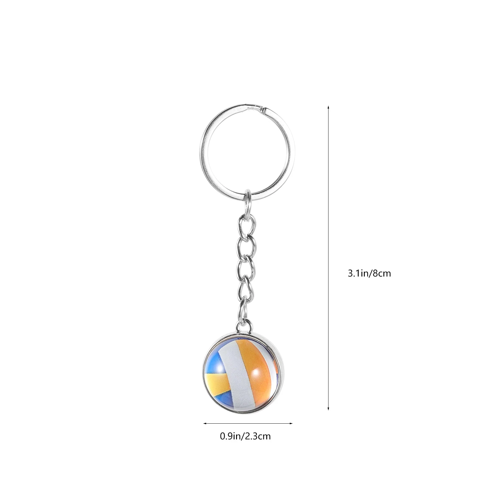2 Pezzi Portachiavi Decorativo a Forma di Pallone da Pallavolo, Accessorio Compatto da Appendere per Cerniere, Cinture, Ciondolo Multifunzione per Borse, Ideale per Laurea