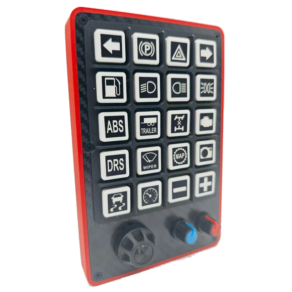 

Simracing RGB Multi-function Button Box Instrument Center Control Box for EuroTruck Logitech G29 Moza Thrustmaster Fanatec MOZA