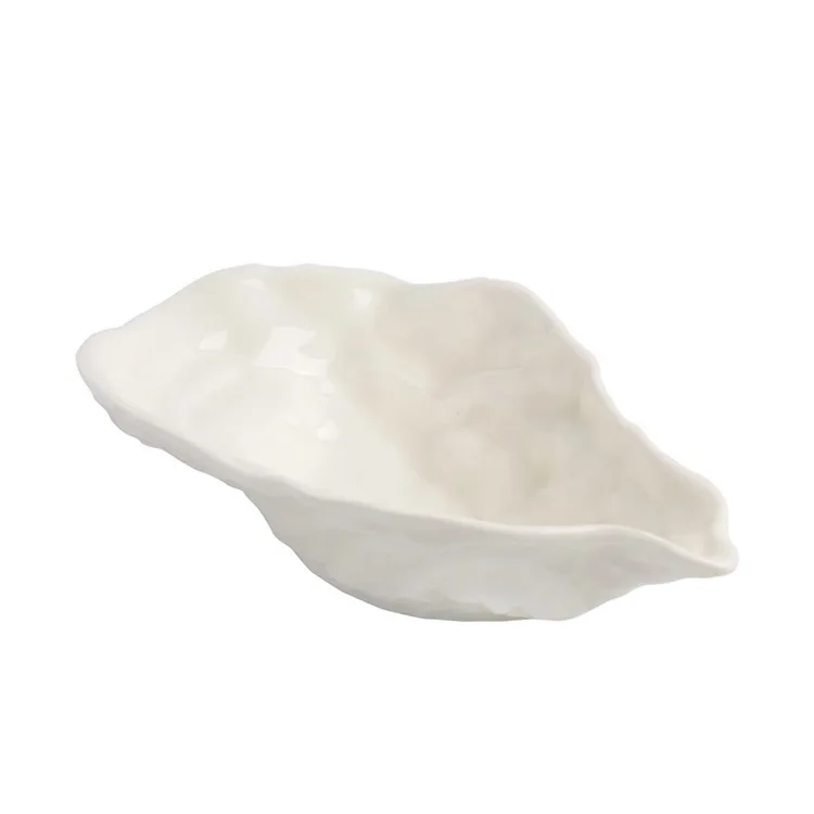 

Oyster Plate Ceramic Salad Plates Farmhouse Dessert Dish Ceramics Fruit Appetizer Serving Fish Bowls