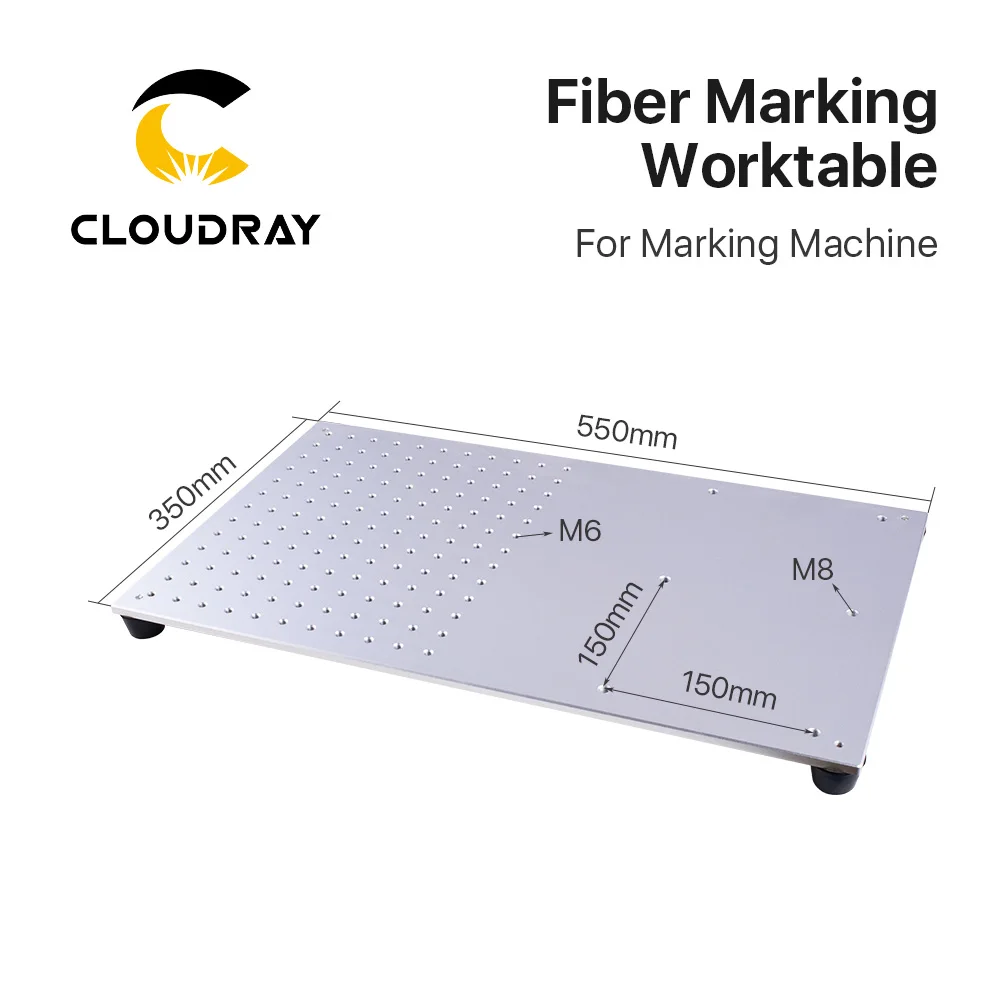 Tamanho da mesa de trabalho 350*550mm satandard do metal da máquina da marcação da fibra de cloudray da tabela de elevador para a parte da máquina