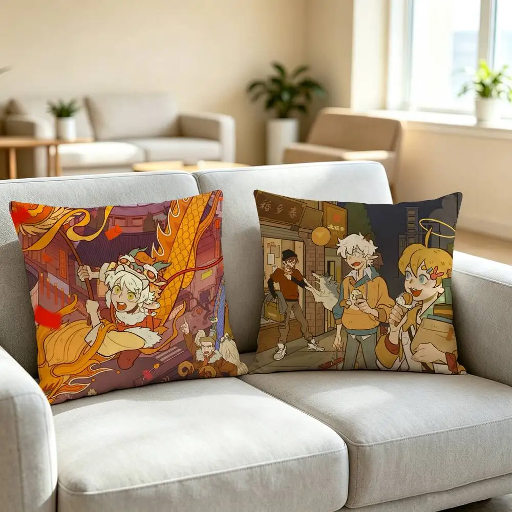 1031 Manga  All Saints Street  Square Double-Sided printed Pillow Case Bedroom Bedside Pillow Sofa Cushion Cover