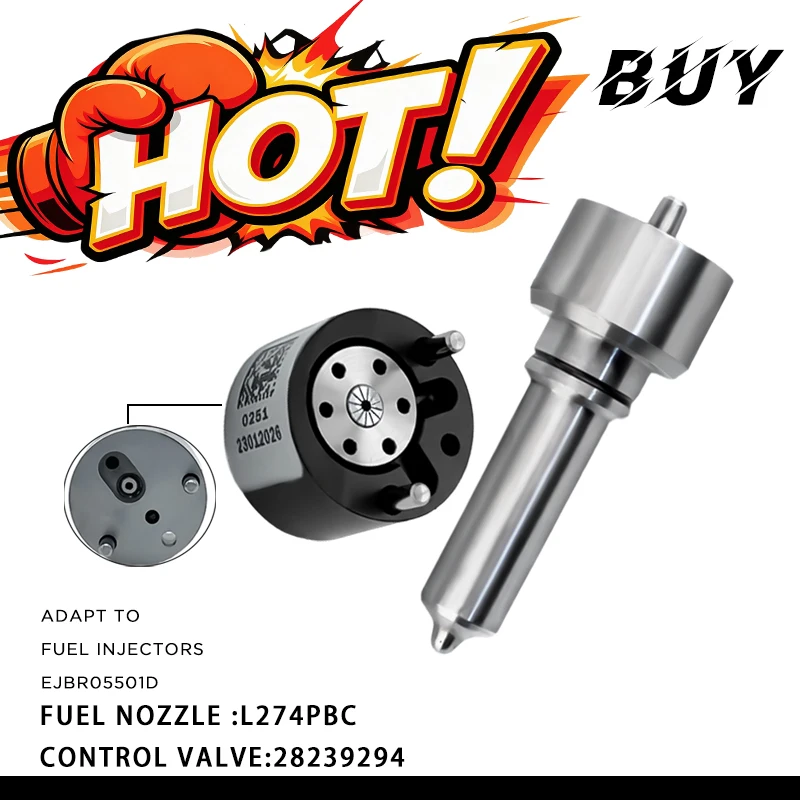 L274PBC+28239294 Fuel Spray Nozzle And Control Valve Combination Kit Compatible With EJBR05501D Injector Model XI2424