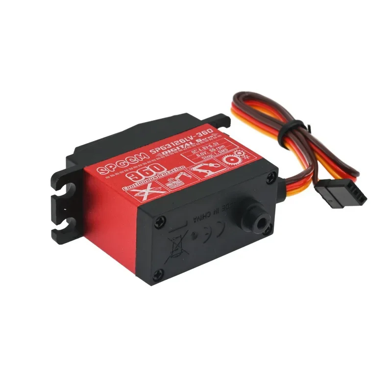 Servo digital de doble eje, dispositivo de rotación continua de alto torque, con cambio lineal, para Robots SPG, SPG3126LV-360