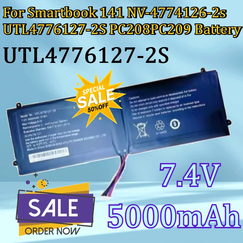 

Новая батарея для ноутбука Smartbook 141 NV-4774126-2s UTL4776127-2S PC208PC209 UTL4776127-2S 7.4V 5000mAh