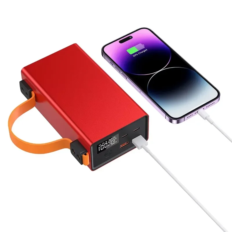 for PD 100W Portable Laptop Power Bank 50000mAh Ultra High Power Fast Charging Battery Pack With Outdoor Camping Light
