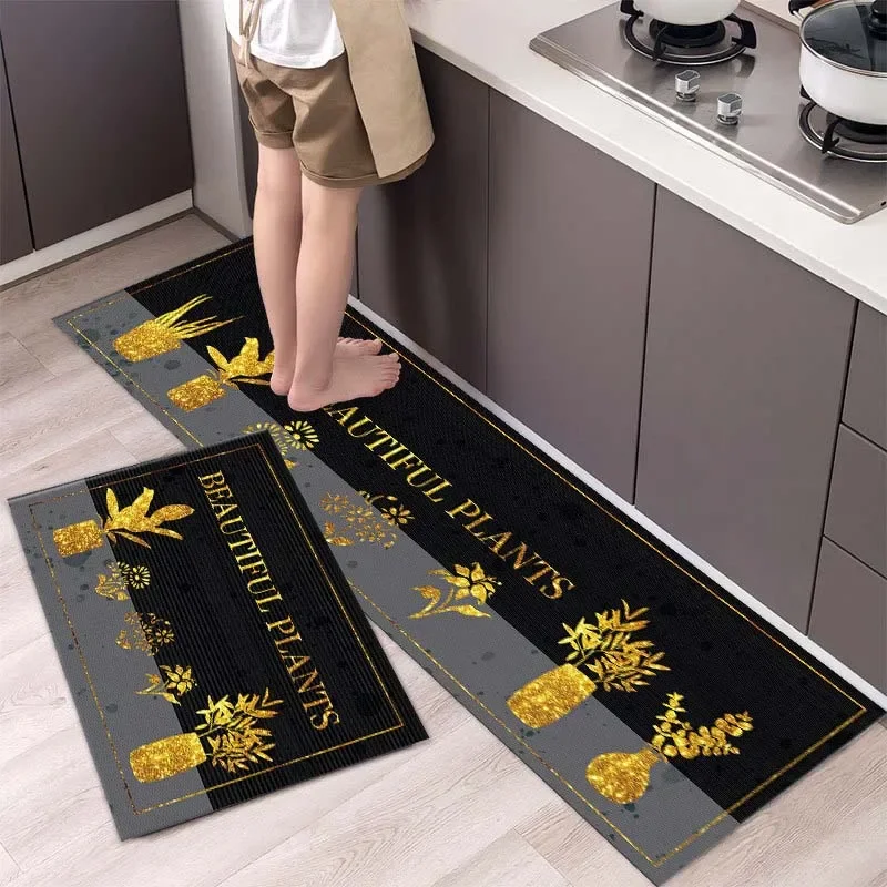 

Fashion Coffee Nordic Style Kitchen Mat Floor Carpet Long Strip Door Modern Home Decor Bedroom Living Room Rug Bathroom Doormat