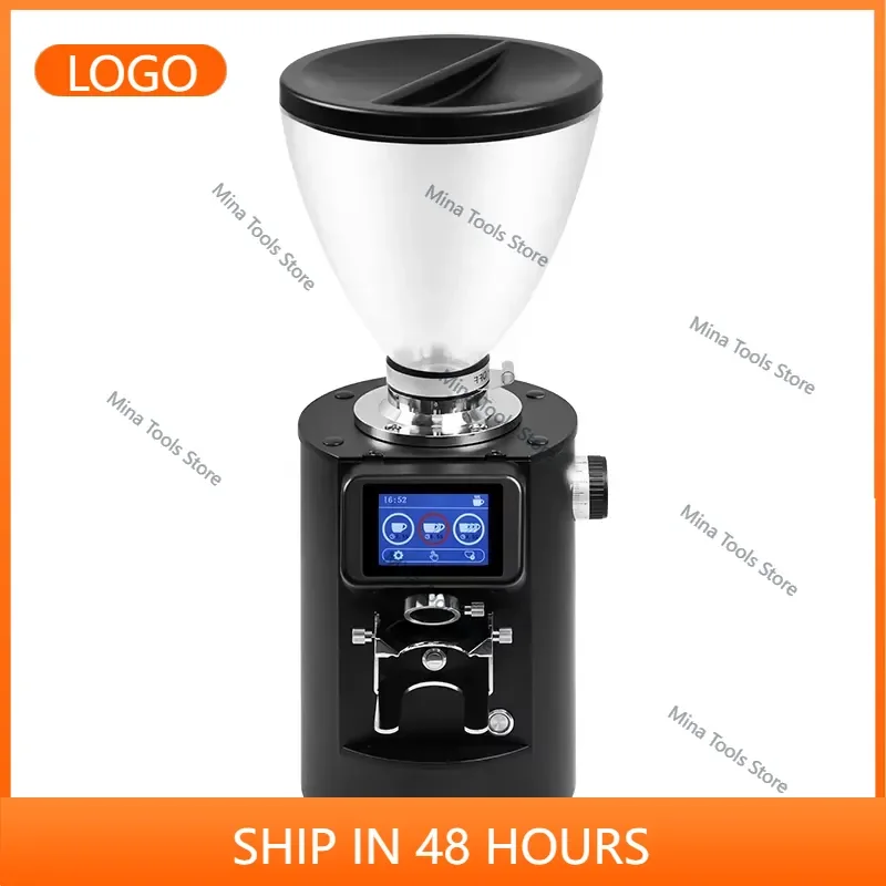 90mm Titanium Flat Burr Commercial Coffee Grinder Electric Digital Control Coffee Bean Grinders for Espresso