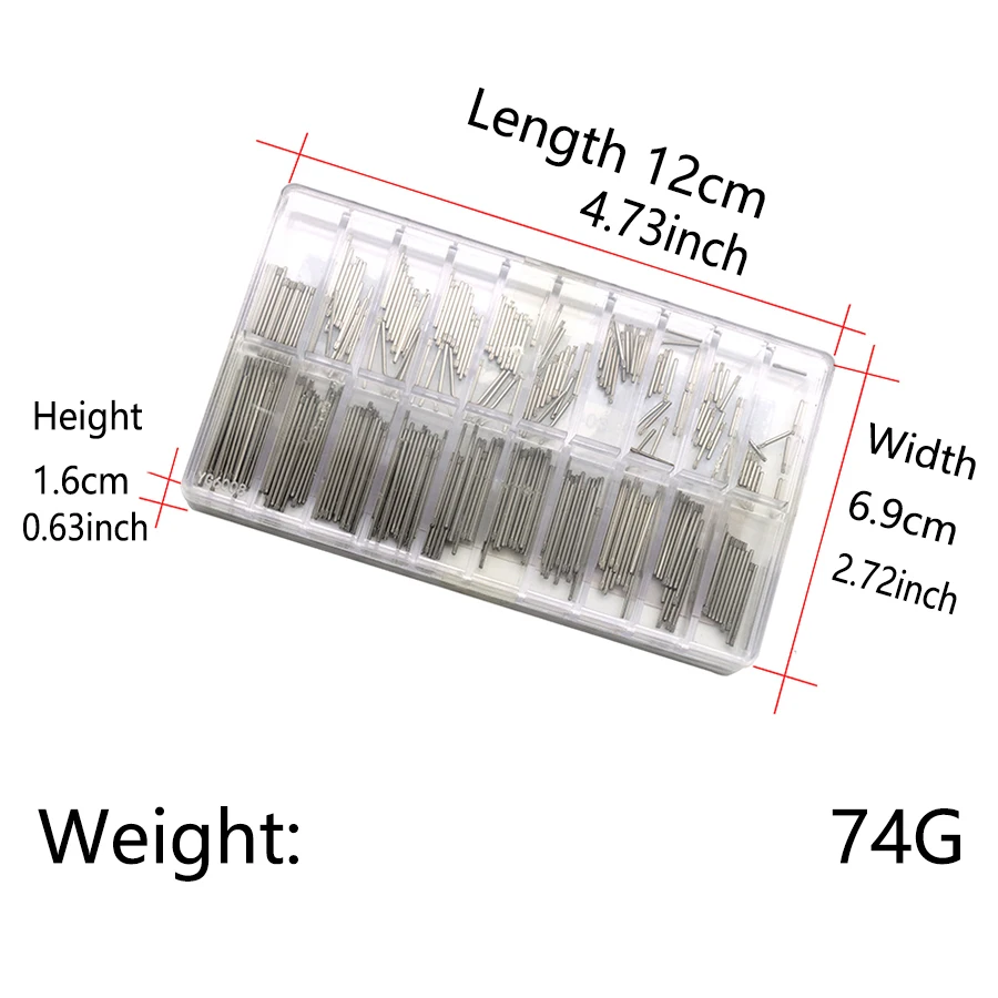 Watch parts 304 stainless steel strap and crown connecting shaft Crude 0.9mm Various sizes ranging from 8-27mm in length