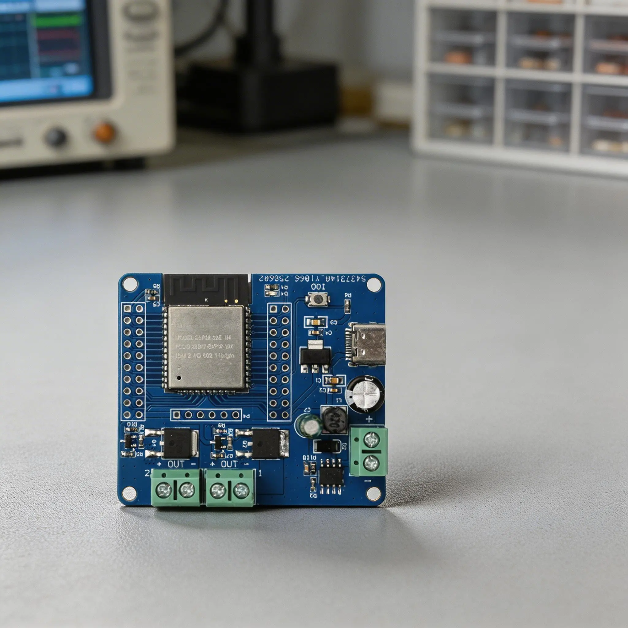 ESP32-32E Based Development Board with MOSFET Switch Modules for Home Automation and Industrial Control Projects