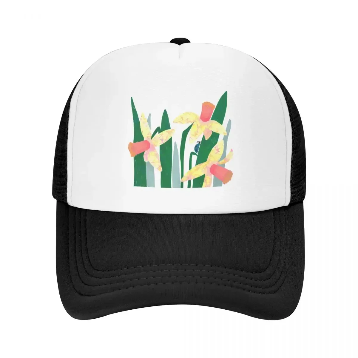 Spring fiery Daffodils with ladybugsCap Baseball Cap Brand Man cap New In Hat For Women 2024 Men's