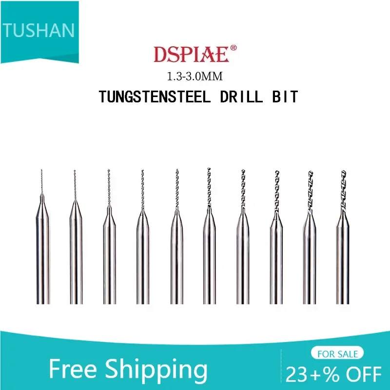 

Аксессуары для самостоятельного изготовления, ручная дрель, сверло из вольфрамовой стали, инструмент для сверления DSPIAE DB-01,0,3 ~ 3,0 мм, изготовление моделей, хобби
