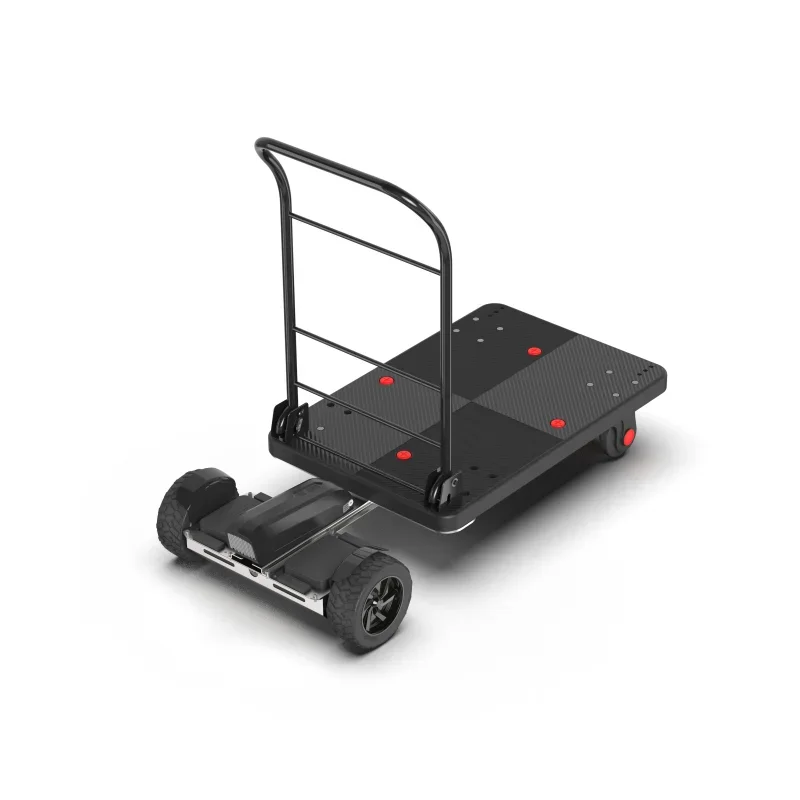 Efficient Electric Warehouse Hand Cart Trolley with Four-Wheel Heavy Load Moving Solution