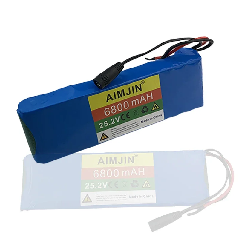 25.2V 6800mAh Lithium Battery Pack BMS+ Charger, For Audio light with solar powered outdoor power supply motor etc