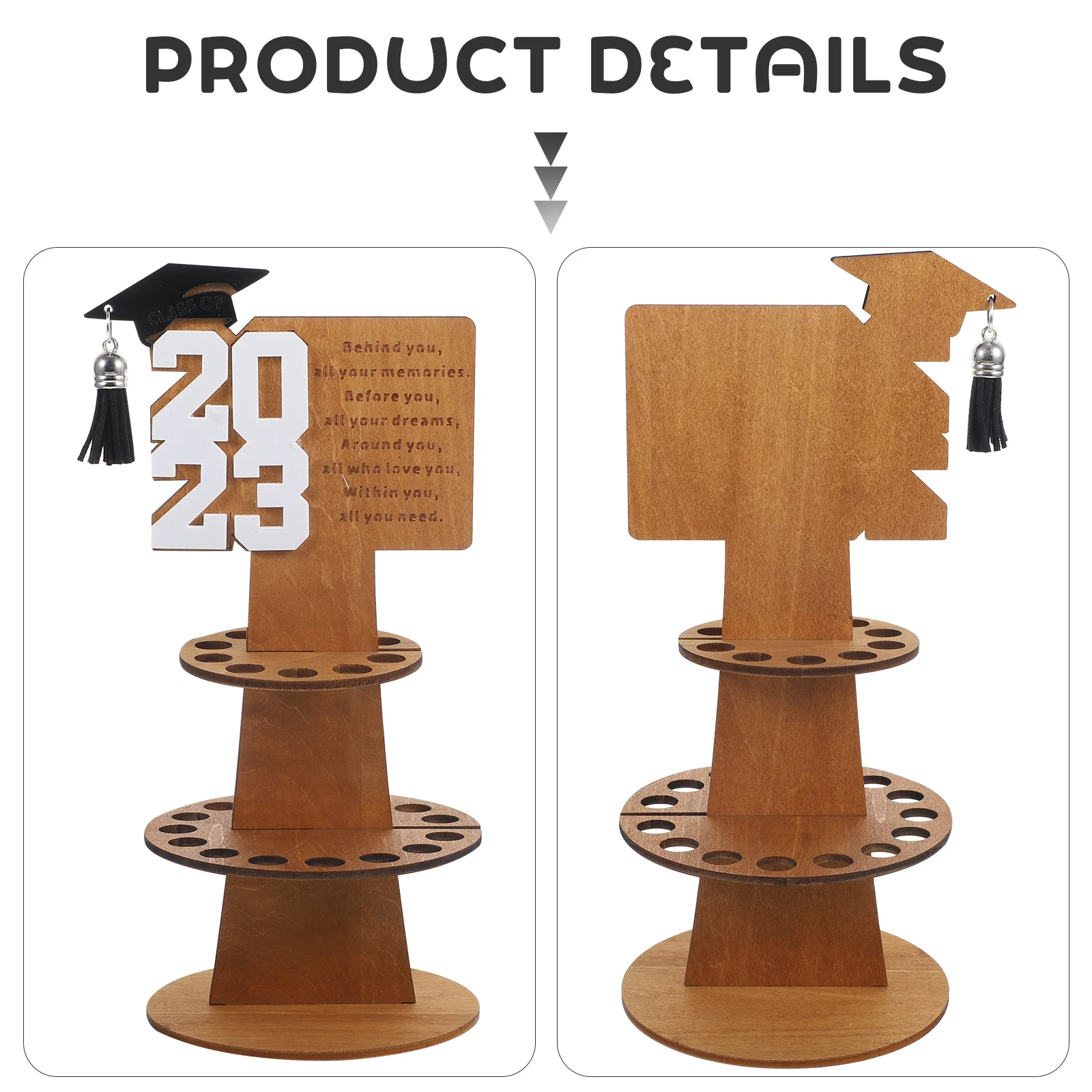 

Wooden Money Holder for Cash Gift Graduation 2023 Free Tree Bracket Gifts White DIY Assembly Lightweight