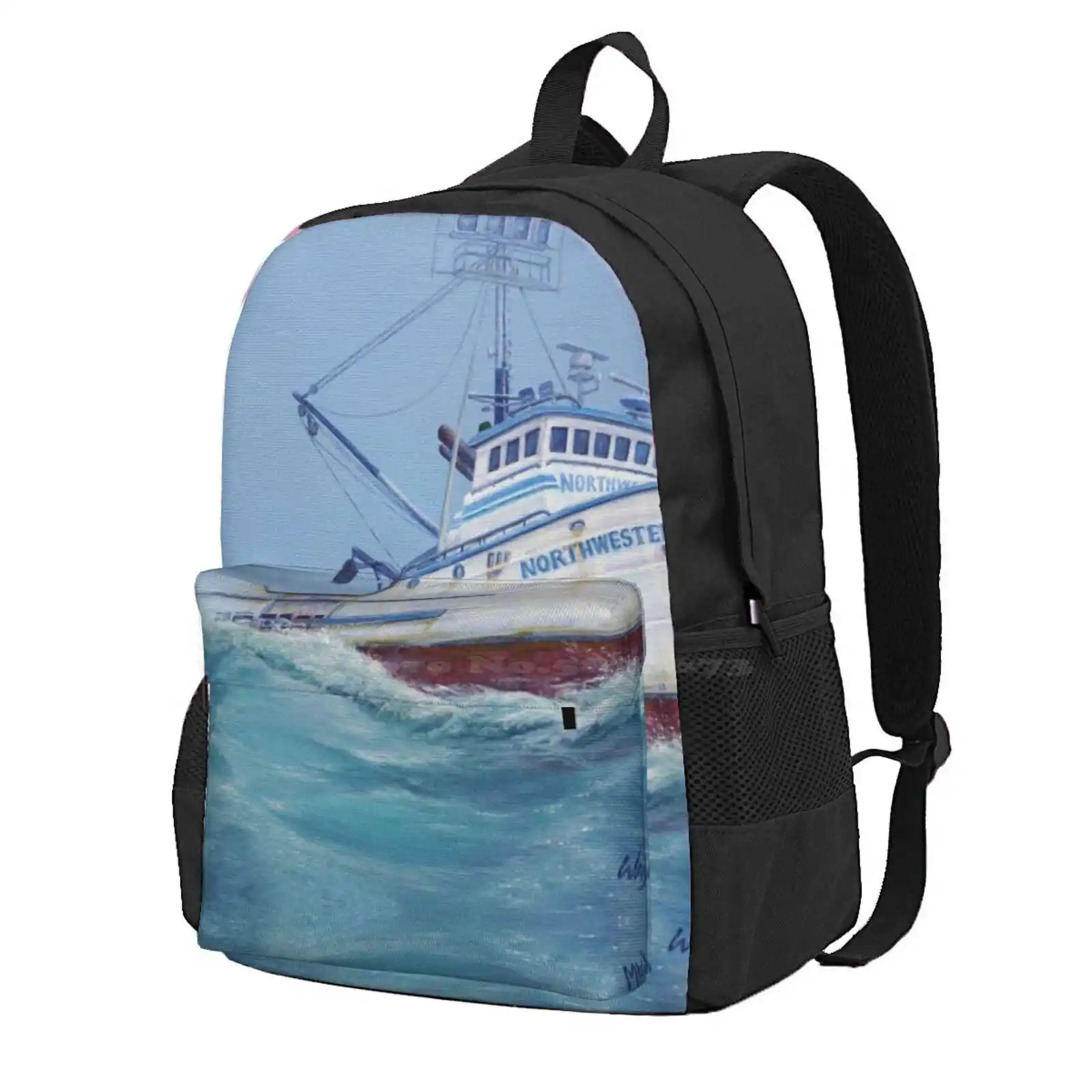 F/V Northwestern Hot Sale Schoolbag Backpack Fashion Bags Seascape Coastal Marine King Crab Opies Deadliest Catch Bering Sea