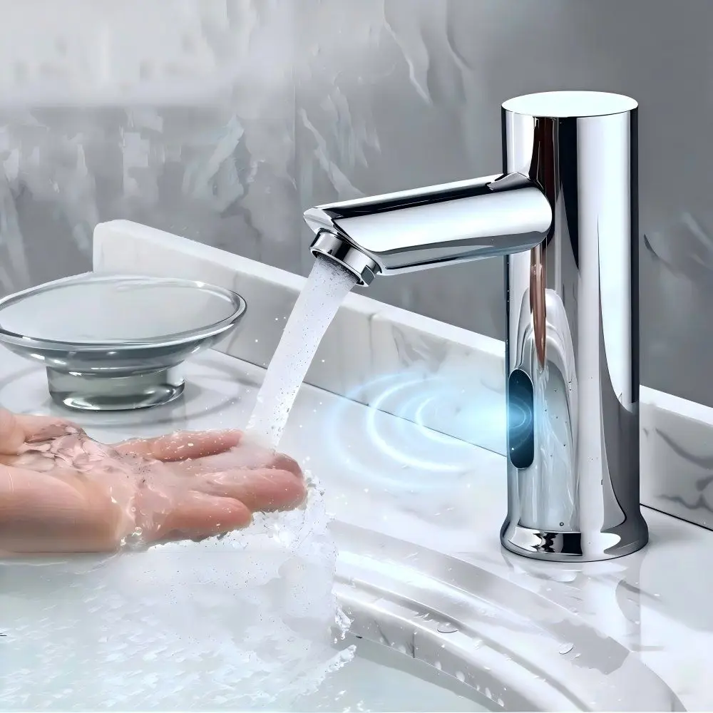 Hot Sale Hands Free Sensor Faucet High Quality SUS Automatic Water Tap Warm and Cold Design for Household Hotel Public Sanitary