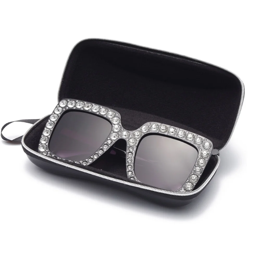 

2pcs Universal Anti-pressure Zipper Eyeglasses Cases PU Outdoor Sports Portable Glasses Cases Sunglasses Box Protectors