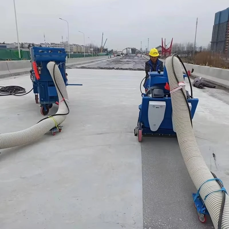 Concrete Road Surface Floor Shot Blasting Machine 270mm Working Width Efficiency Steel Grit 11KW Automatic customized