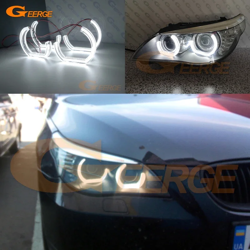 

For BMW 5 SERIES E60 E61 LCI 2008 2009 2010 Excellent Day Light Ultra Bright DTM M4 Style Led Angel Eyes Kit Halo Rings