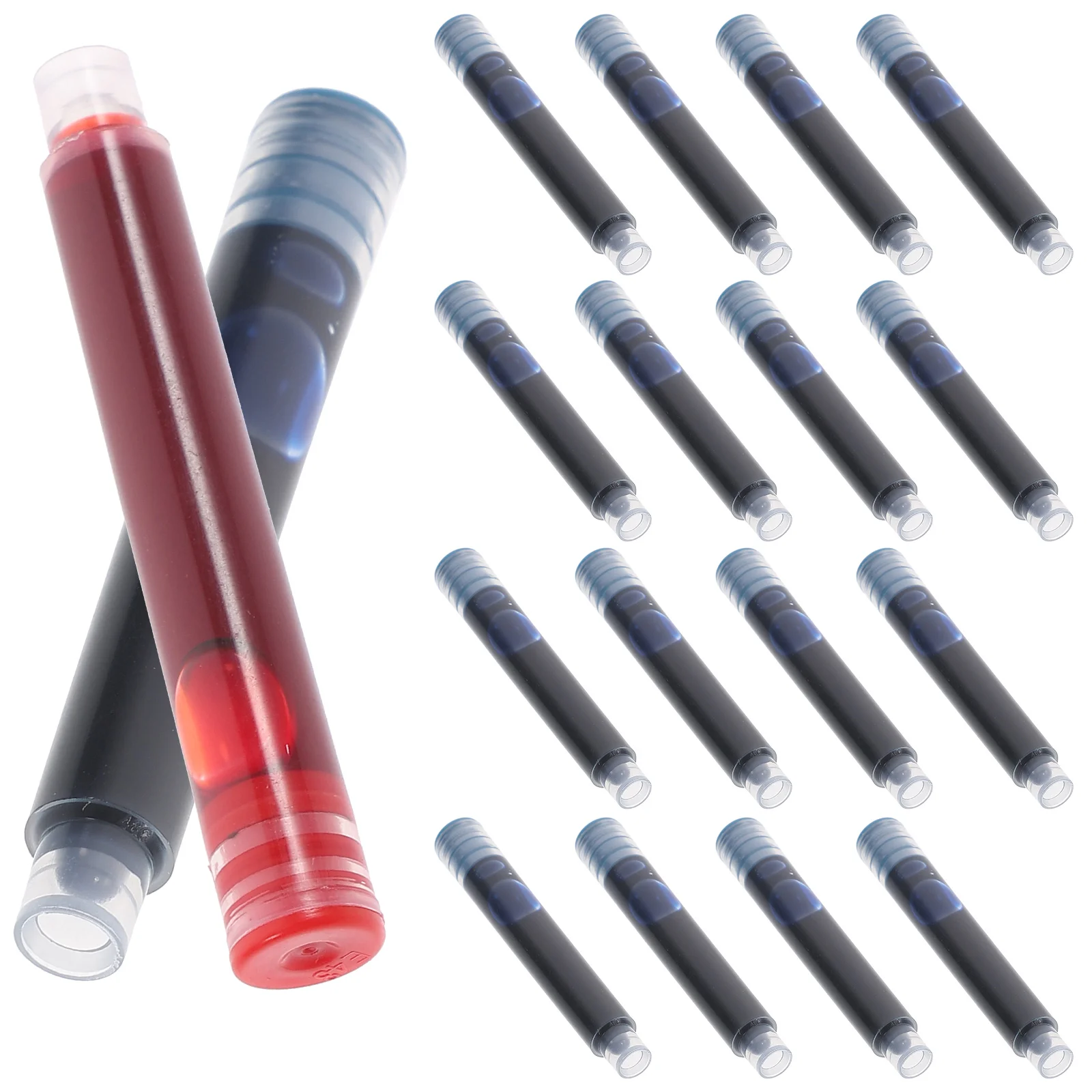 100 قطعة أسود أزرق قلم حبر خرطوشة الحبر عبوات 3.4 مللي متر استبدال الملحقات لكتابة اللوازم المدرسية متعددة الاستخدام #5