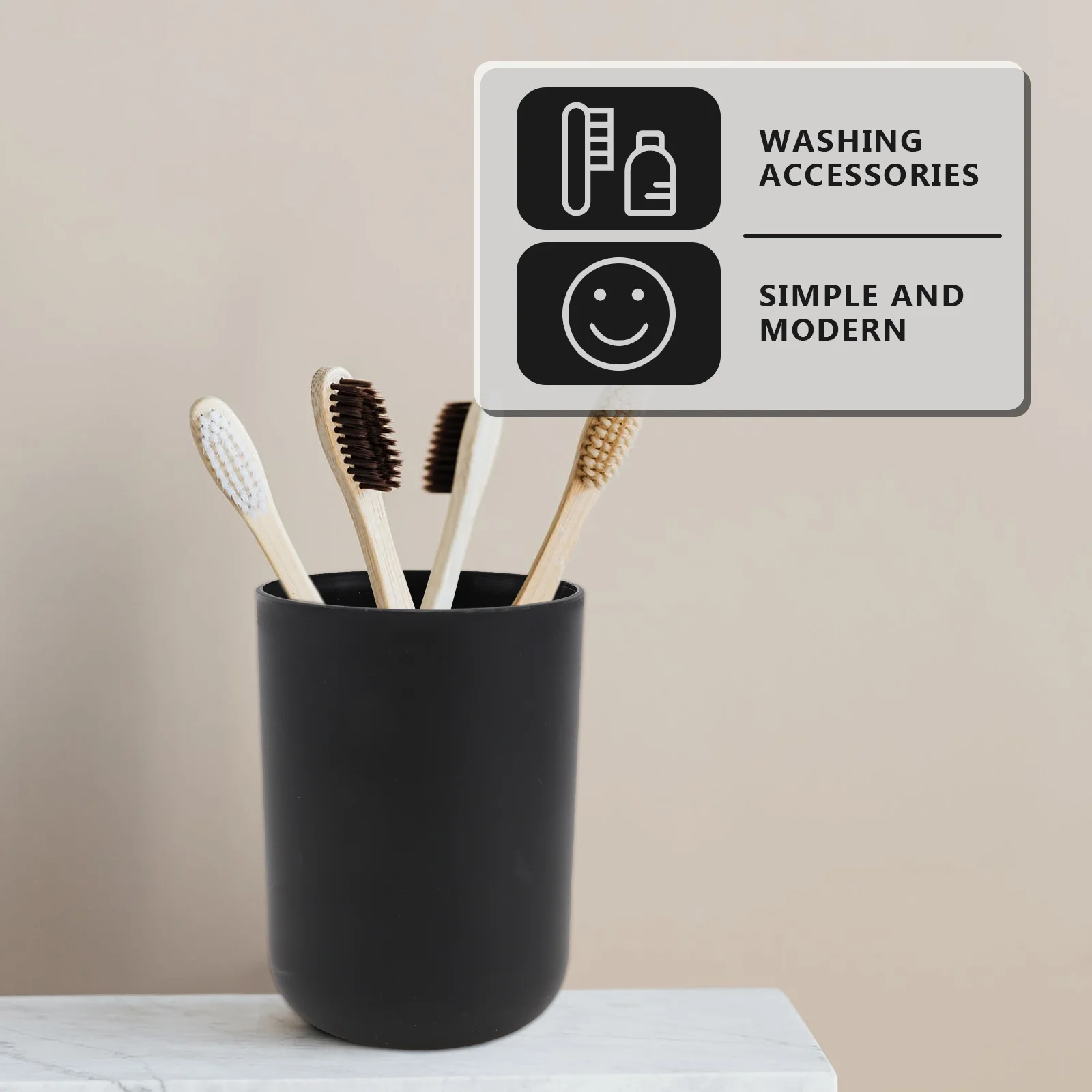 

1Set Set Black Premium Bathroom Accessories for Home Hotel Use Modern Minimalist Soap Toothbrush Holder Kit