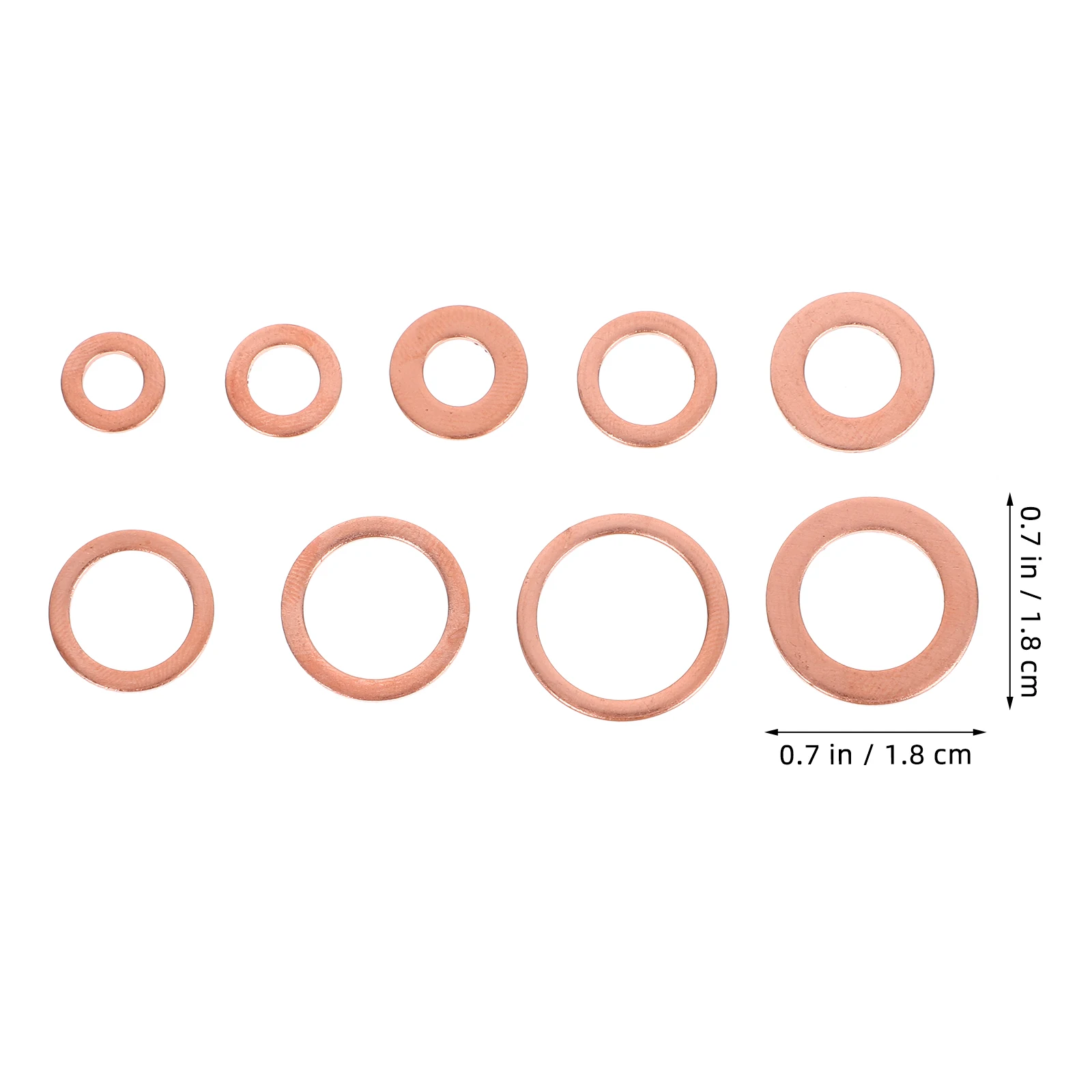 

1 set Oil Sealing Washers Set Copper Crush Flat Assortment Leak Proof Gas Liquid Seal Auto Machinery Repair Kit