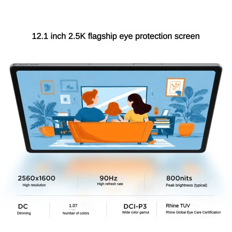 تابلت Lenovo Xiaoxin Pad 12.1 2025 128GB 256GB ROM MediaTek Dimensity 6400 12.1 ''90 هرتز شاشة 10200mAh 45W شحن Wifi Tab PC